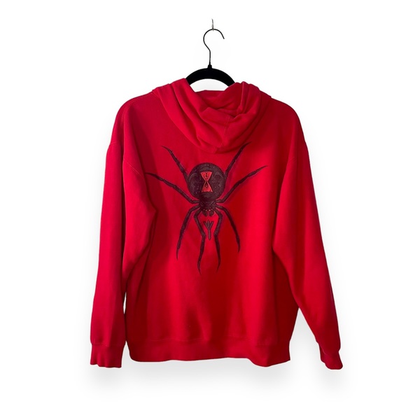 RARE VINTAGE Shirts and Destroy True Black Official Spider Hoodie in Red Size M - Picture 6 of 7